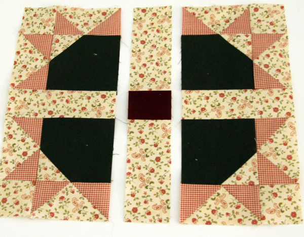 sew sashings to blocks