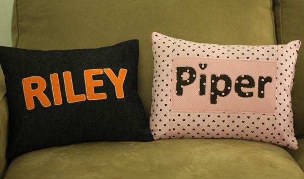 Quilted Name Pillow Tutorial