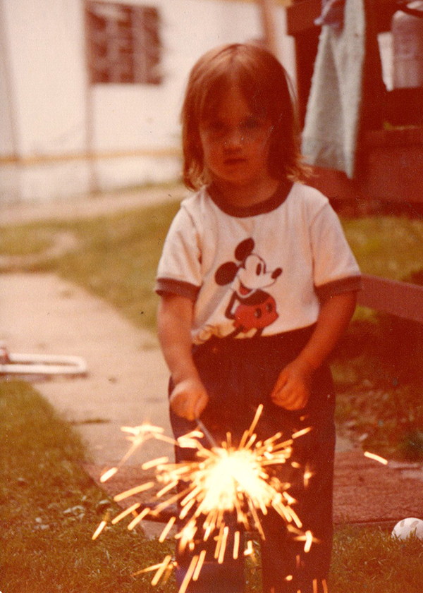 That's daughter Jes back in 1980. She likes to point out her in her baby pics that I dressed her like a boy. Maybe she's right! 