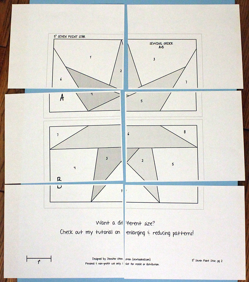 pieced star pattern