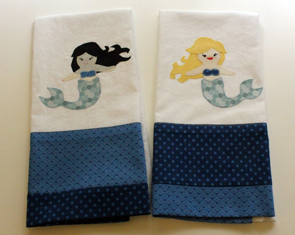 mermaid tea towel