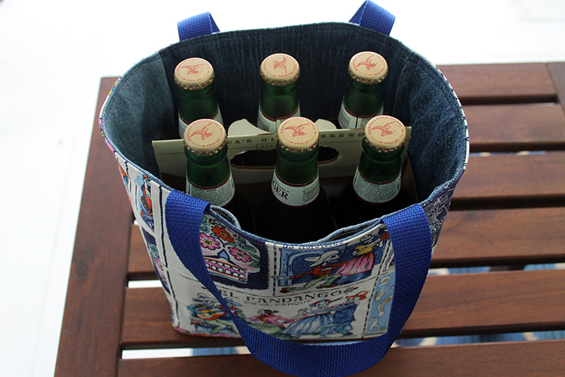 Handmade Upcycled Canvas Beer Carrier Caddy Bag | TRAVELTELI