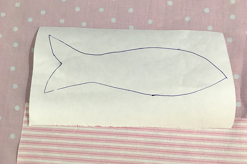 Fish drawing on freezer paper