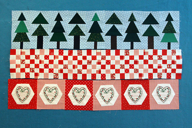 paper piecing Christmas quilt