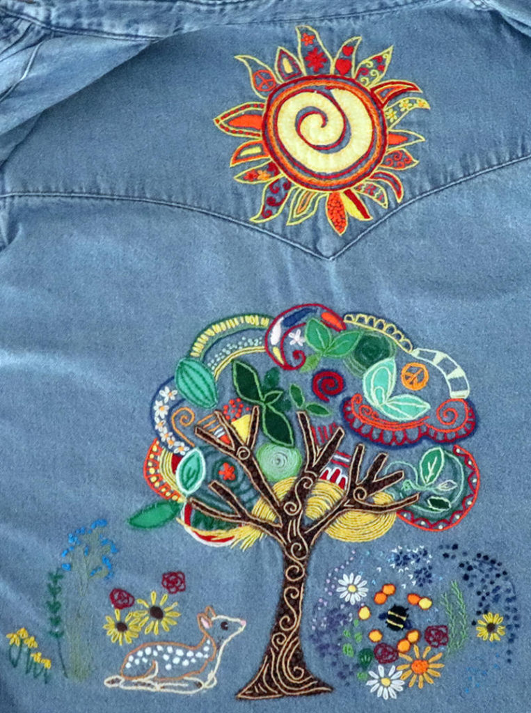 chambray shirt embroidery