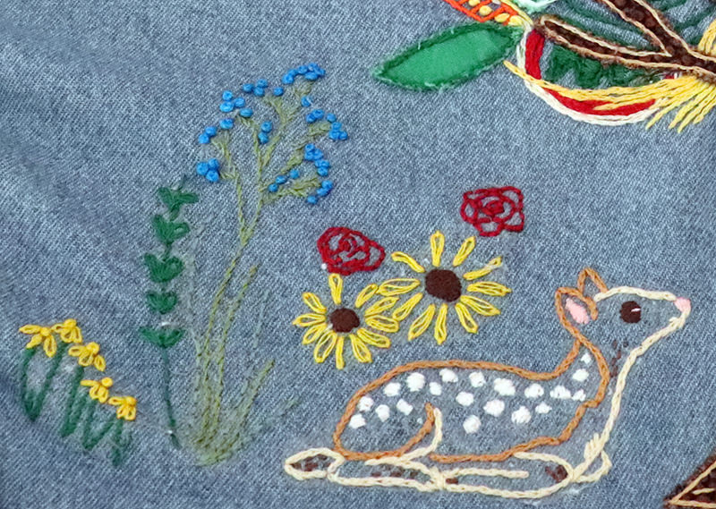 chambray shirt embroidery