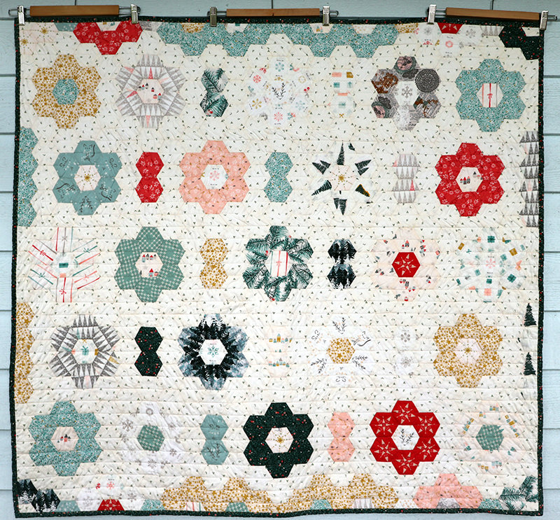 Christmas Hexie Quilt