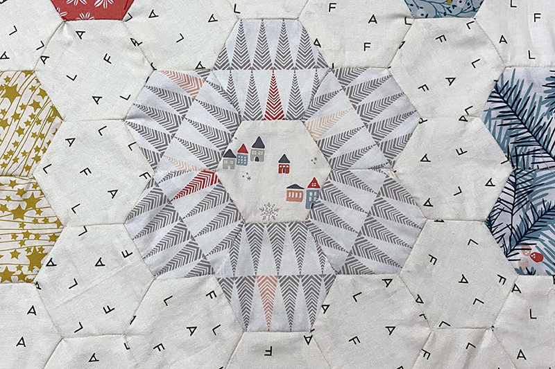 Christmas Hexie Quilt