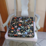 sewing room chair with rifle paper company fabric