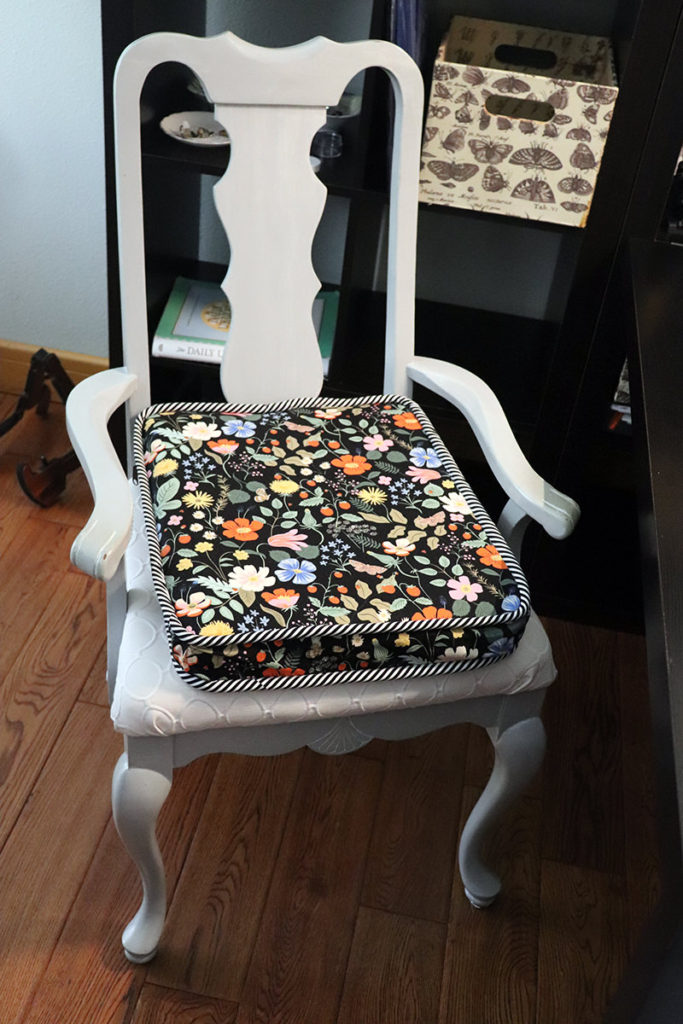 Office/sewing room chair with rifle paper company fabric