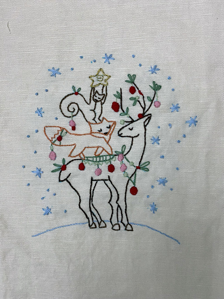 a little Christmas Stitching
