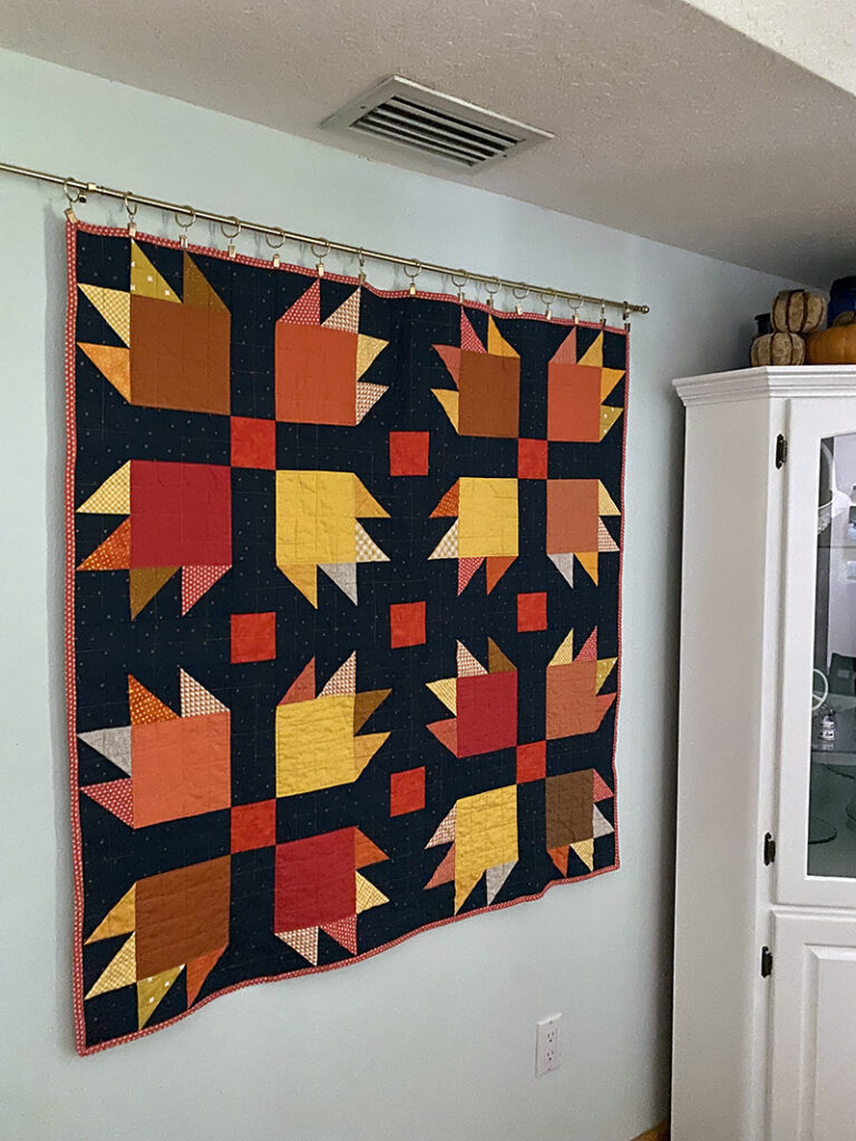 bears around the fire scrappy quilt
