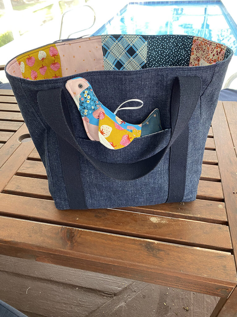 basic shopping tote with ruby star society prints