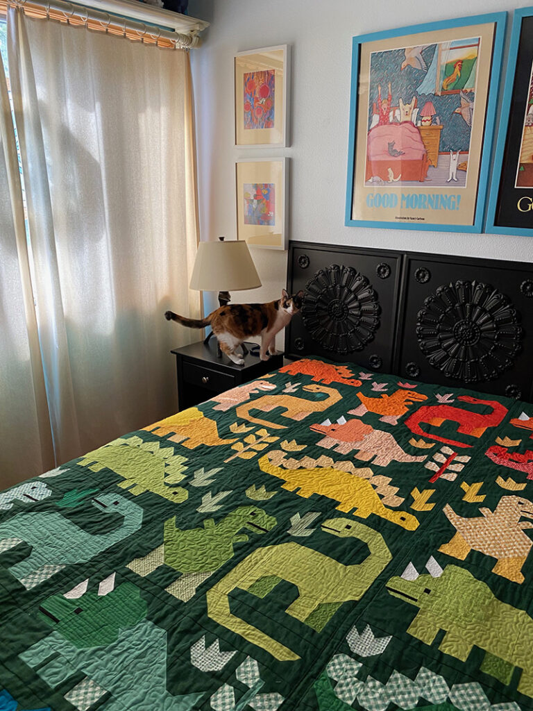 dinosaurs quilt in March wrap up
