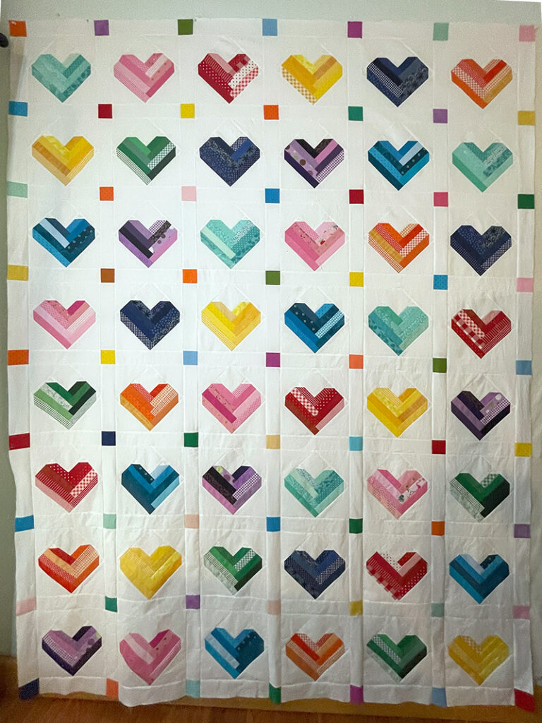 heart strips quilt