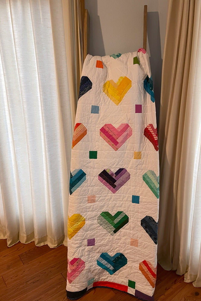 In a heartbeat quilt