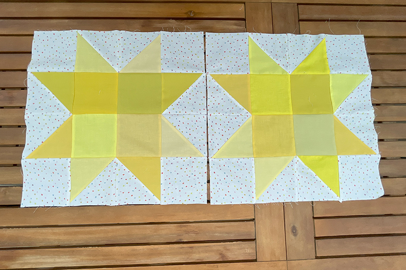 Yellow stars Rock Star quilt