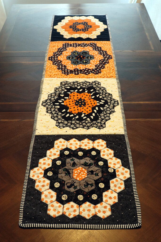 hexie quilt runner