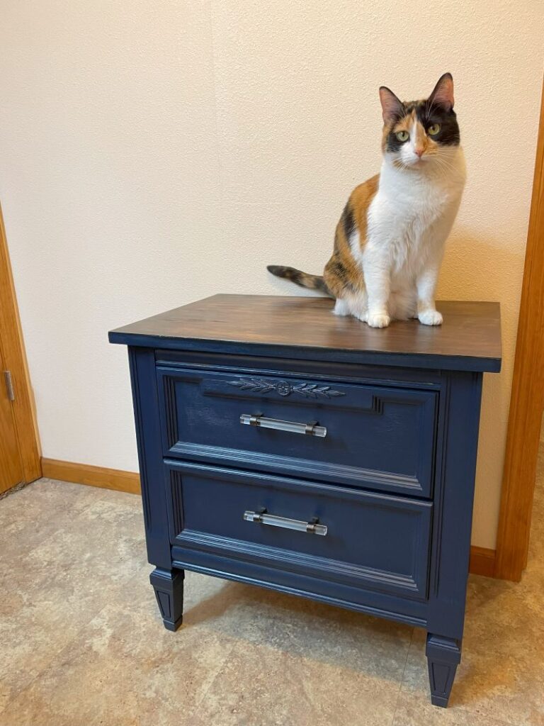 refinished nightstand