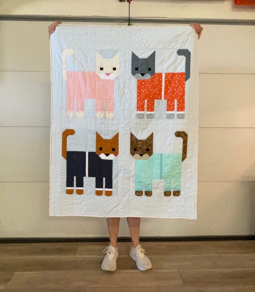 cats in pajamas baby quilt
